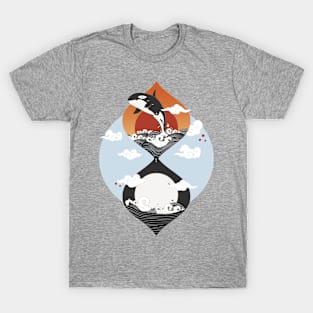 Killer Whale of a Time Orca Hourglass T-Shirt